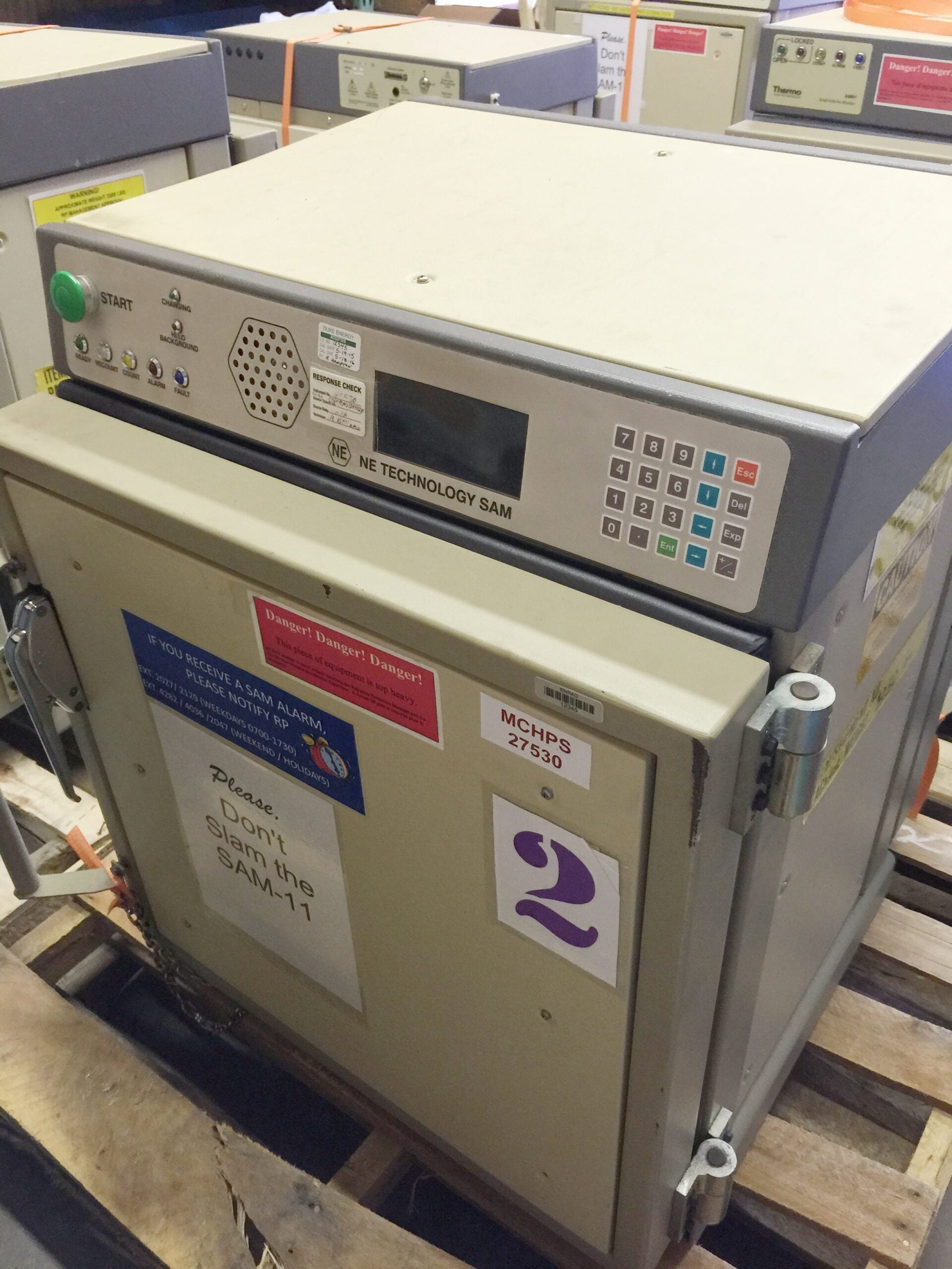 ThermoFisher (Eberline) SAM-11 Small Article Monitor 4C 2D. Two Doors