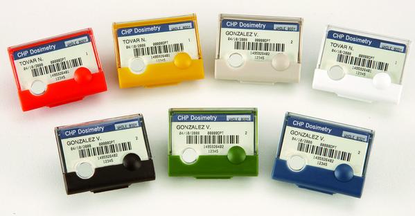 Harshaw 7776H Cu,P doped LiF cards. 4-element TLD cards sensitive down to 1 mrem