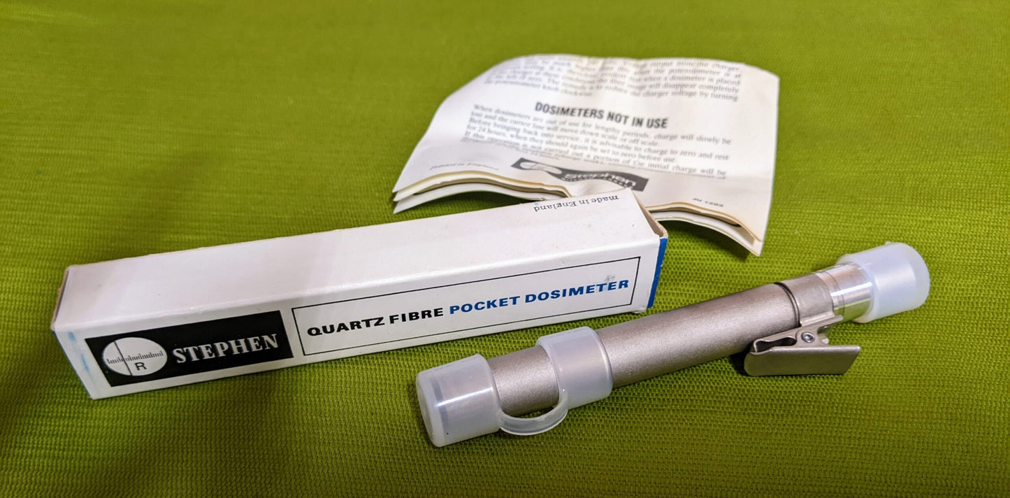 Stephens pencil dosimeter, 0-2R- Brand new