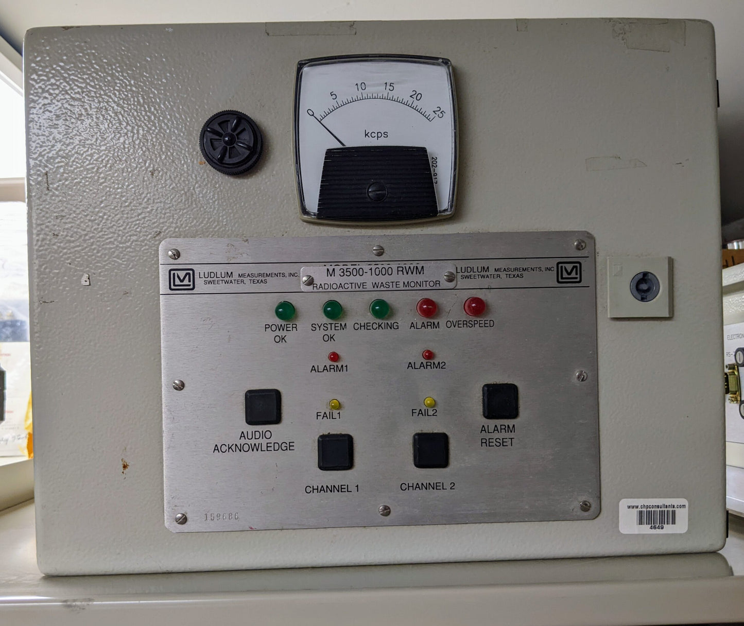 Ludlum 3500-1000RWM Radioactive Waste Monitor