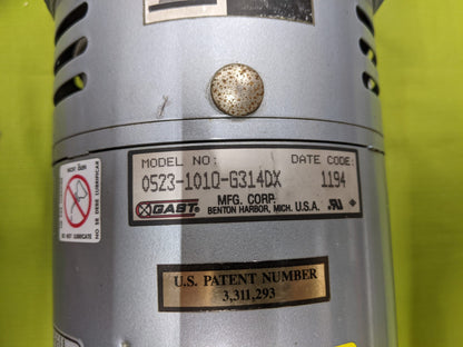 Gast model 0523-101Q-G314DX with Emerson motor