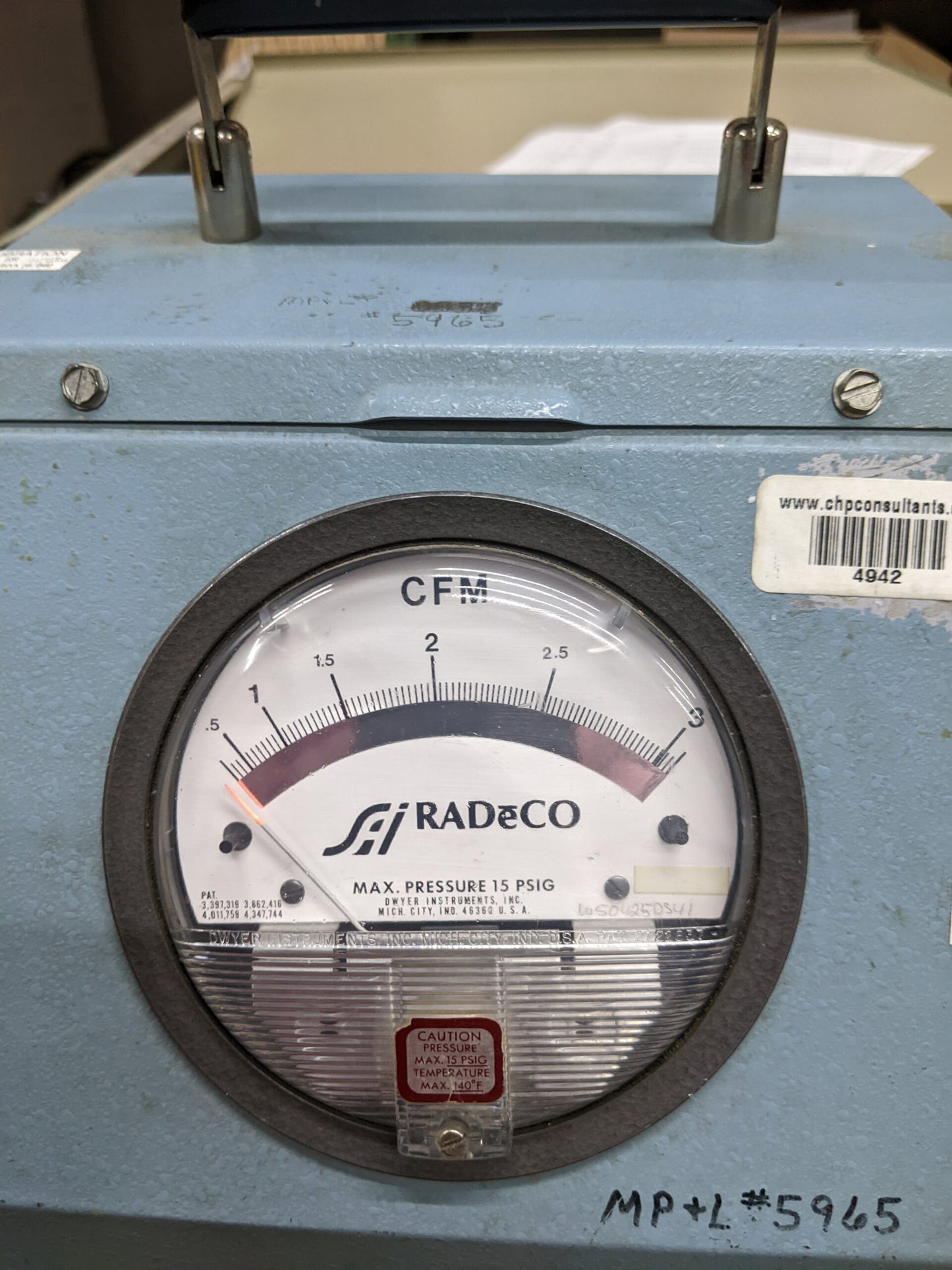 Radeco SAIC Air Flow Calibrator Model C-812